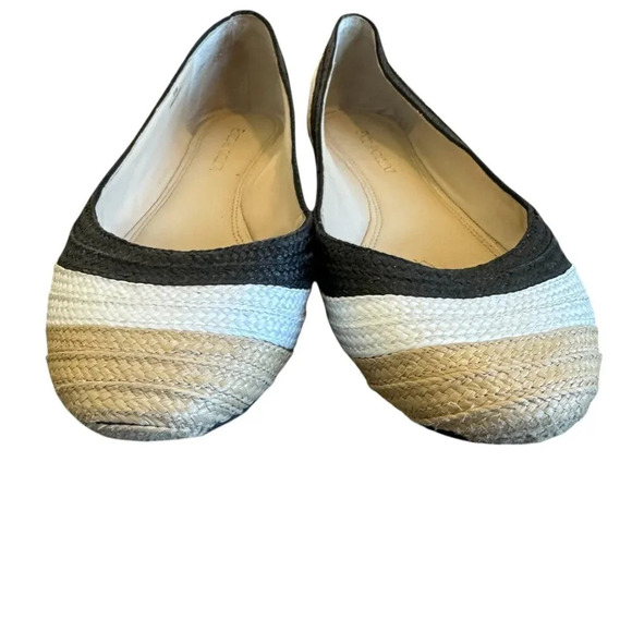 Enzo Angiolini Bullseye Raffia Flats Slip On Ballet Color Block Size 8.5 Women's - Picture 3 of 14